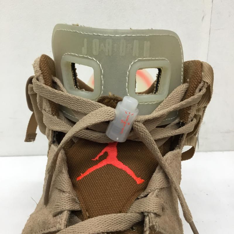 ナイキ NIKE スニーカー スニーカー DH0690-200 Travis Scott × Nike Air Jordan 6 British Khaki 28.0cm ロゴ、文字 ベージュ / ベージュ / X 茶 / ブラウン / メンズ USED 古着 中古 10139444
