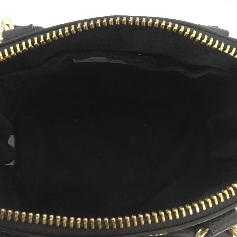 サマンサタバサ プチチョイス Samantha Thavasa Petit Choice ハンドバッグ ハンドバッグ ショルダーバッグ 2way ミニバッグ ロゴ、文字 黒 / ブラック / X 金 / ゴールド / レディース USED 古着 中古 10127000