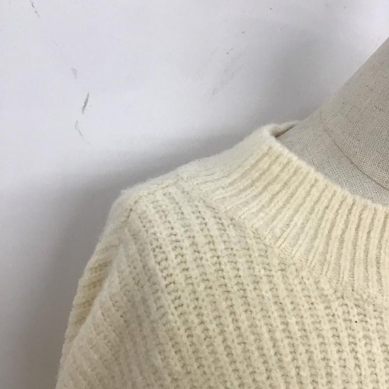 マウジー MOUSSY ニット、セーター 長袖 010CSF70-0440 MIDDLE NECK KNIT TUNIC チュニック FREE 無地 オフホワイト / オフホワイト / レディース USED 古着 中古 10107494