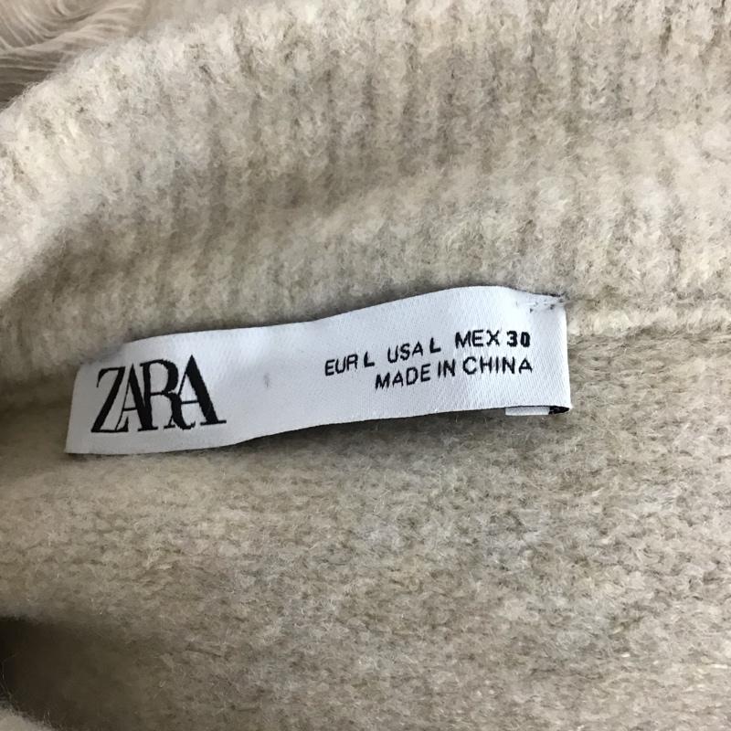 ザラ ZARA ニット、セーター 長袖 L 無地 ベージュ / ベージュ /  レディース USED 古着 中古 10111594