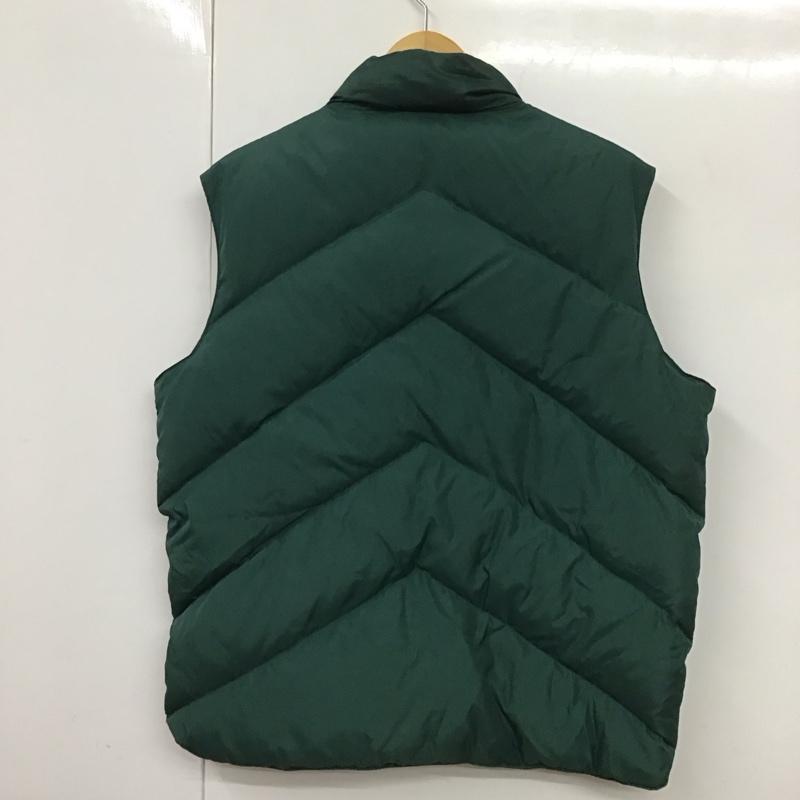 古着 USED ベスト ベスト ジップアップダウンジャケット ノースリーブジャケット アウター L 無地 緑 / グリーン / メンズ USED 古着 中古 10130646