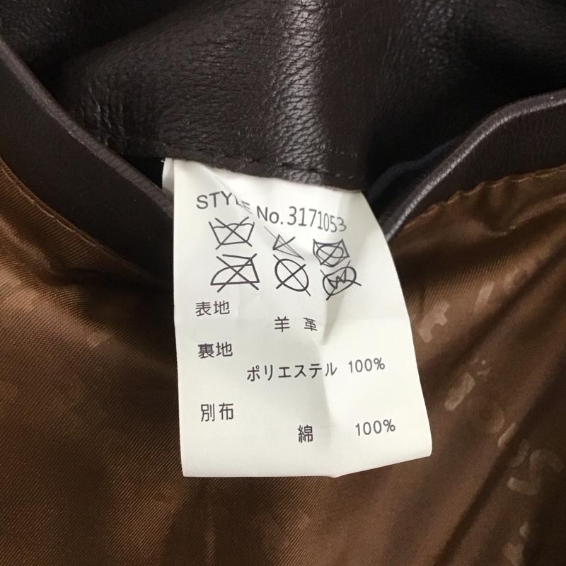 ショット schott ジャケット、上着 ジャケット、ブレザー ジップアップジャケット シングルレザージャケット カジュアルジャケット アウター S 無地 茶 / ブラウン / メンズ USED 古着 中古 10124544