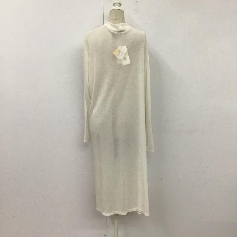 ニジュウサンク 23区 カーディガン 長袖 長袖カーディガン 長袖カットソー ノーカラージャケット 前開カーディガン 44 無地 白 / ホワイト / レディース USED 古着 中古 10122467