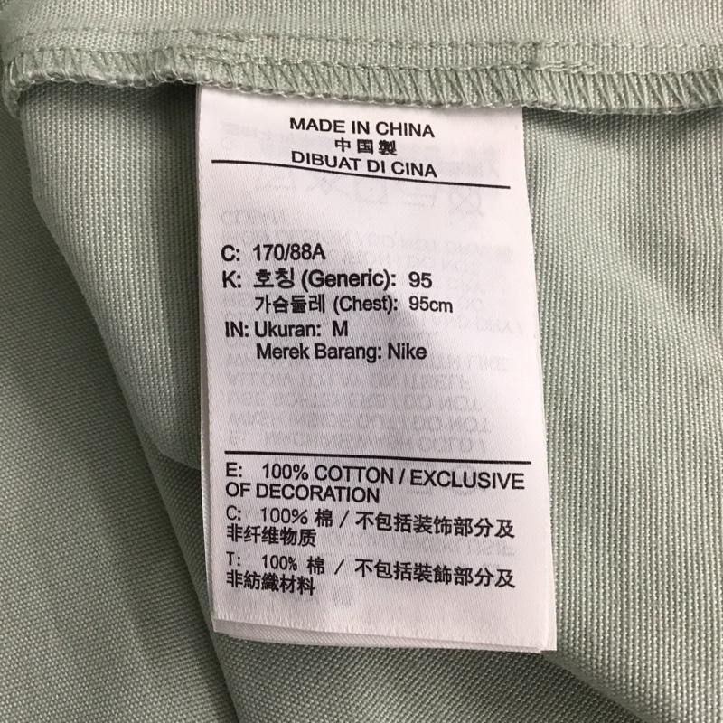 ナイキ NIKE カットソー 半袖 DM5284-017 AS M NSW NIKE OVERSHIRT ハーフジップ M ロゴ、文字 薄緑 / ライトグリーン / メンズ USED 古着 中古 10119831
