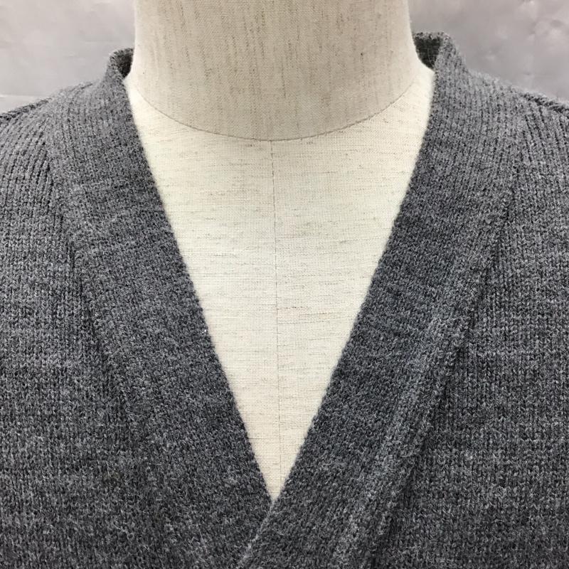 コムデギャルソン COMME des GARCONS カーディガン 長袖 sz-n004 厚手カーディガン 長袖ニットカーディガン 前ボタン XL ロゴ、文字 灰 / グレー / メンズ USED 古着 中古 10122687