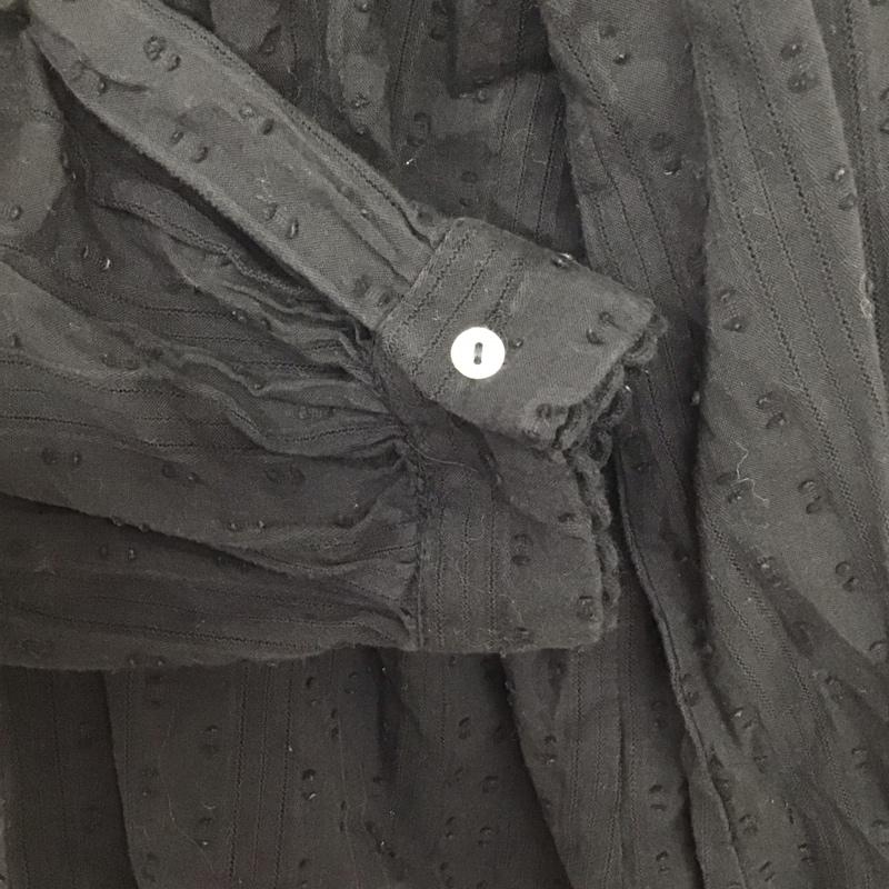 ザラ ZARA シャツ、ブラウス 長袖 L 無地 黒 / ブラック / レディース USED 古着 中古 10132009