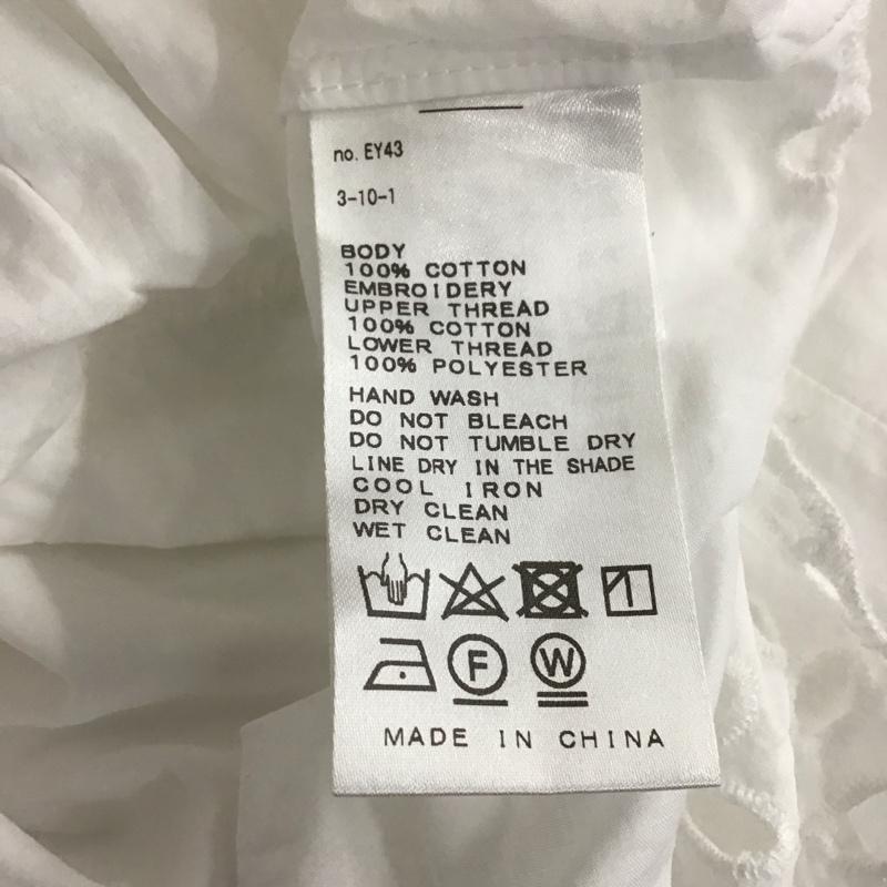 イエナ IENA シャツ、ブラウス 半袖 ノースリーブシャツ フリルシャツ ノーカラーシャツ ノースリーブカットソー M 無地 白 / ホワイト / レディース USED 古着 中古 10114908