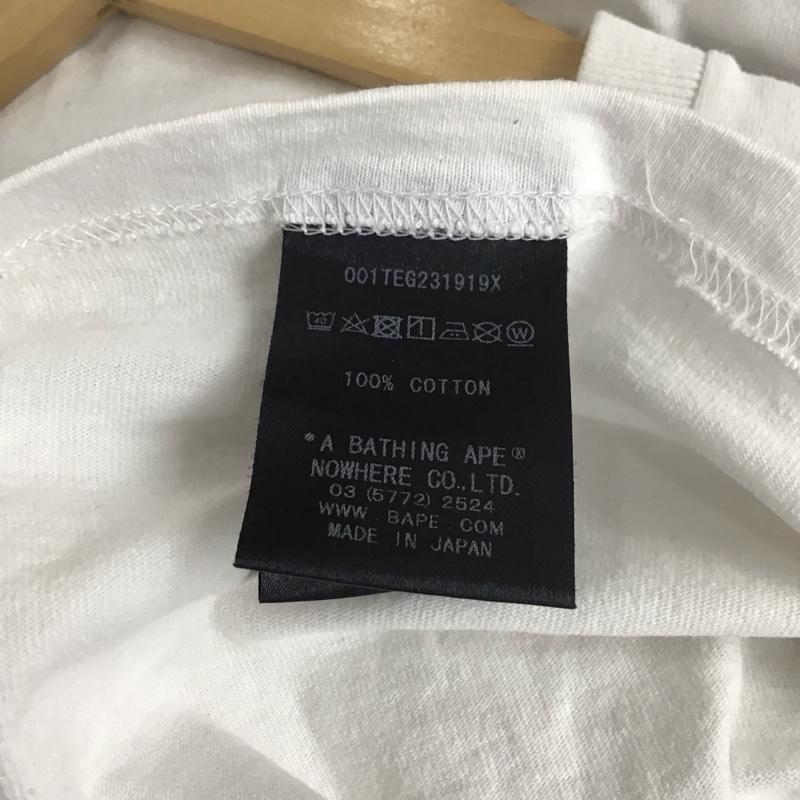 アベイシングエイプ A BATHING APE Tシャツ 半袖 001teg231919x マスターマインド プリントTシャツ L プリント 白 / ホワイト / メンズ USED 古着 中古 10130975