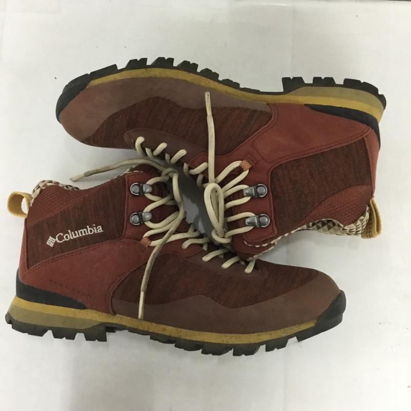 コロンビア Columbia アウトドアシューズ アウトドアシューズ 1835651837 トレッキングシューズ メテオミッド オムニテック ニット 25cm 25.0cm ロゴ、文字 えんじ / ワインレッド / レディース USED 古着 中古 10138105
