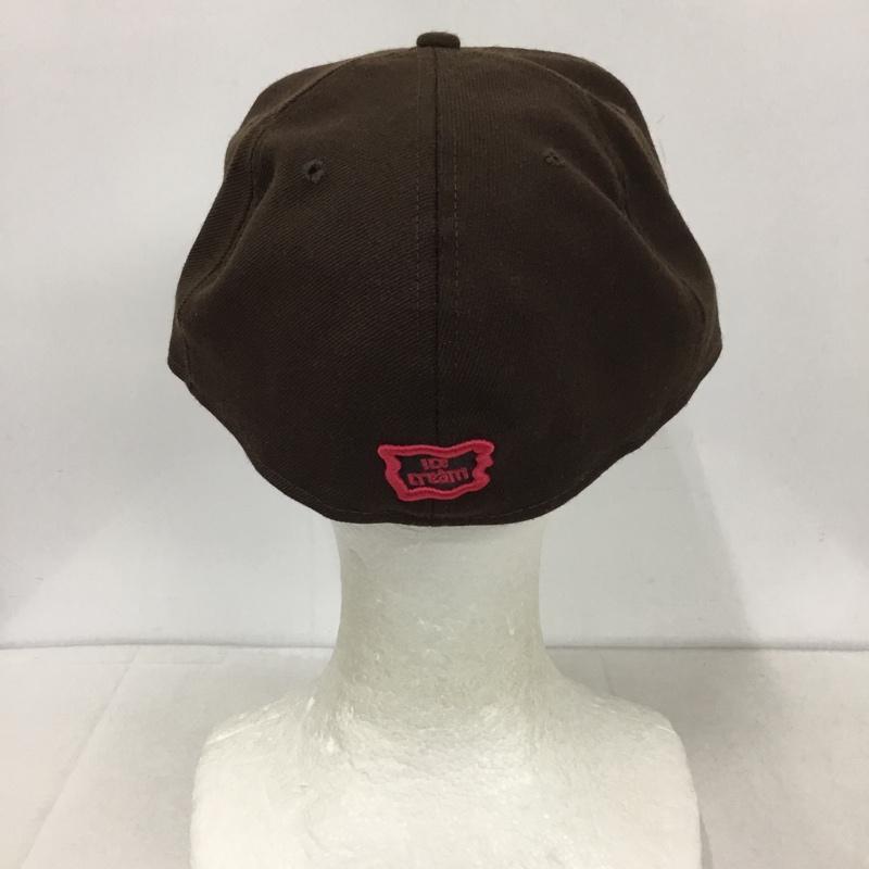 アイスクリーム ICECREAM 帽子 キャップ NEW ERA 59FIFTY ウール 61.5cm ロゴ、文字 茶 / ブラウン / メンズ USED 古着 中古 10128803