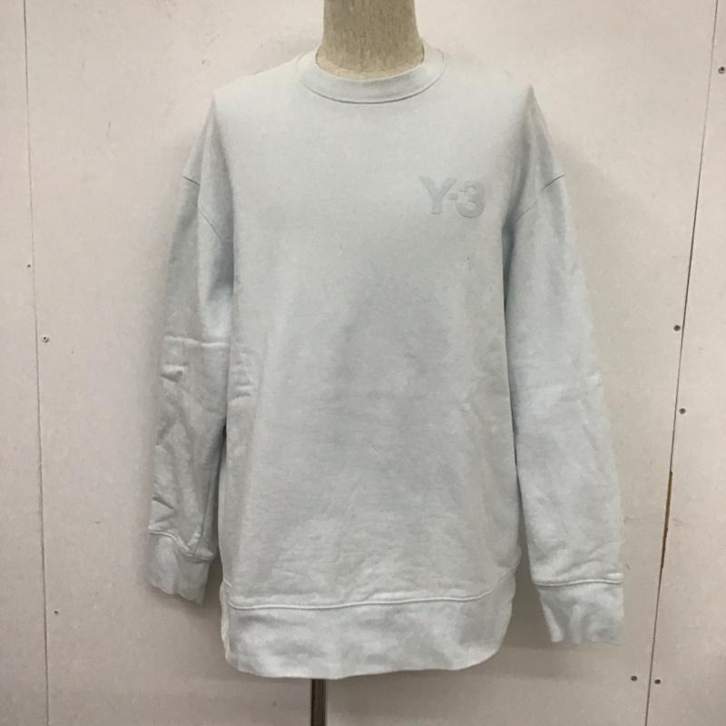ワイスリー Y-3 トレーナー 長袖 hb3458 CLASSICCHESTLOGOCREWSWEATSHIRT クルーネック オーバーサイズ トレーナー M ロゴ、文字 水色 / ライトブルー / メンズ USED 古着 中古 10106989