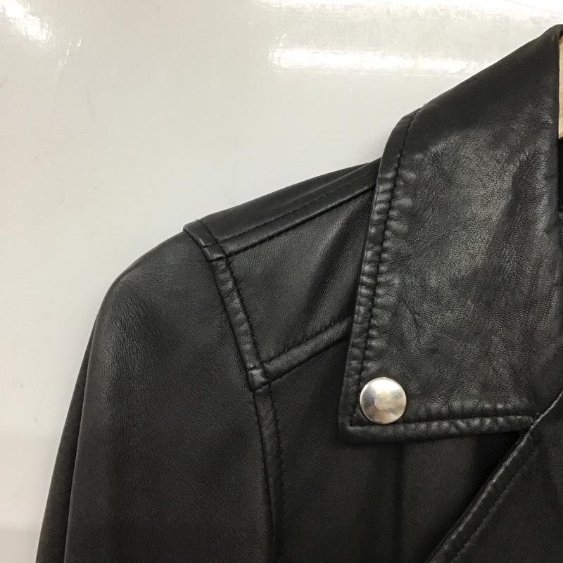 リプレイ REPLAY ジャケット、上着 ライダース W7232.000.82246 レザー 羊革 S 無地 黒 / ブラック / レディース USED 古着 中古 10133753