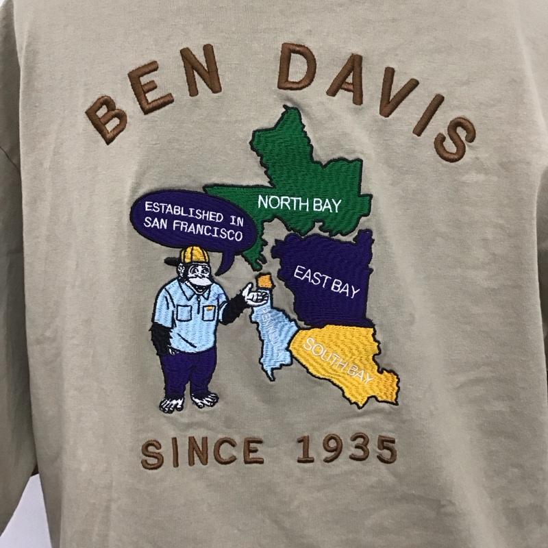 ベンデイビス BEN DAVIS Tシャツ 半袖 C-2580030 SouvenirEMBS/STee ビッグシルエットオーバーサイズカットソー プリントTシャツ L ロゴ、文字 ベージュ / ベージュ /  メンズ USED 古着 中古 10110733