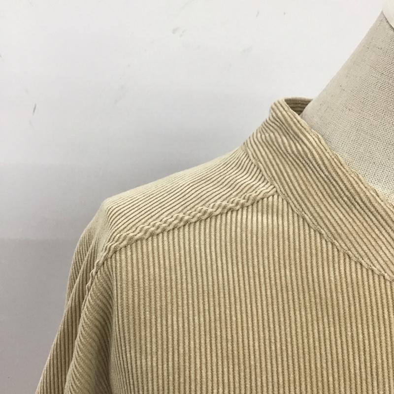 アイテムズ アーバンリサーチ ITEMS URBAN RESEARCH シャツ、ブラウス 長袖 IT16-23B001 コーデュロイ ビッグシャツ ノーカラー FREE 無地 ベージュ / ベージュ / レディース USED 古着 中古 10109417