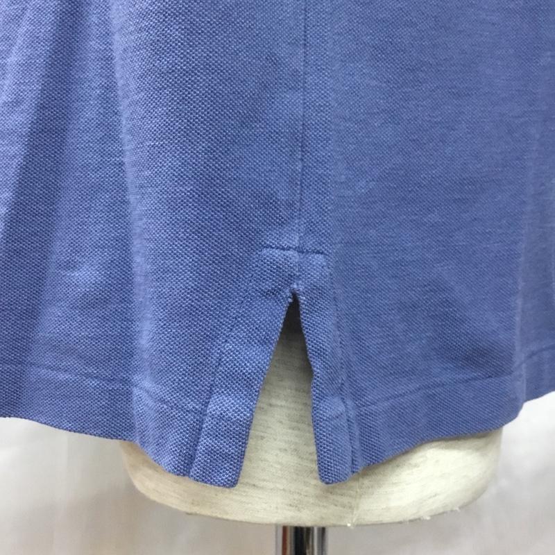 ポロラルフローレン POLO RALPH LAUREN Tシャツ 半袖 半袖カットソー 刺繍Tシャツ ヘンリーネックカットソー ノーカラーポロシャツ M ロゴ、文字 青 / ブルー / メンズ USED 古着 中古 10108702