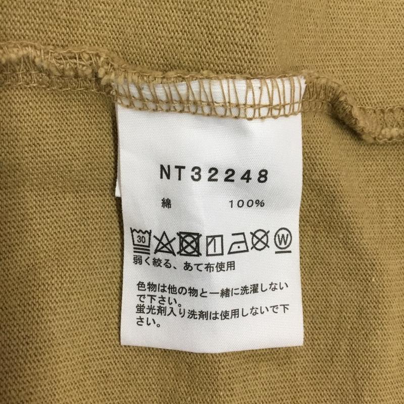 ザノースフェイス THE NORTH FACE Tシャツ 半袖 nt32248 NuptseCottonS/STee 半袖カットソー XL ロゴ、文字 ベージュ / ベージュ / メンズ USED 古着 中古 10116687