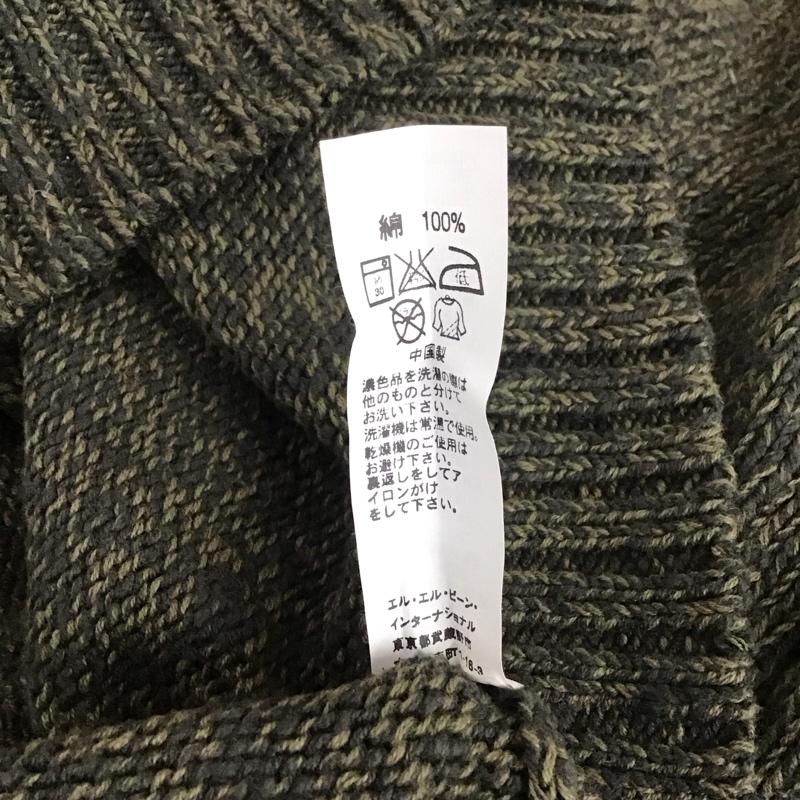 エルエルビーン L.L.Bean ニット、セーター 長袖 長袖ニット 長袖カットソー リブニット セーター タートルネック S 総柄 カーキ / カーキ / メンズ USED 古着 中古 10111132
