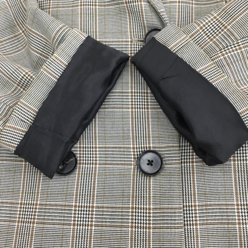 ザラ ZARA ジャケット、上着 ジャケット、ブレザー S チェック 黒 / ブラック / X 茶 / ブラウン / レディース USED 古着 中古 10133858