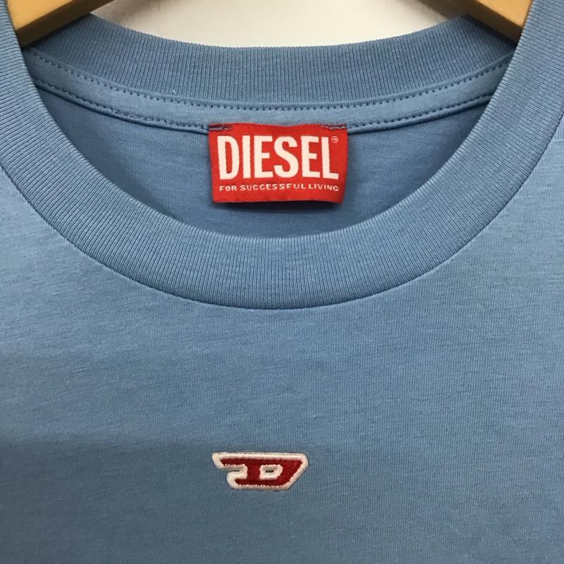 ディーゼル DIESEL Tシャツ 半袖 A05102-0AAXJ クルーネック S ロゴ、文字 水色 / ライトブルー / レディース USED 古着 中古 10135986