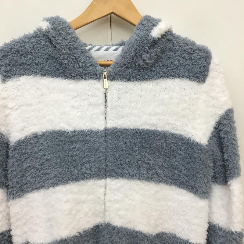 ジェラートピケ gelato pique パーカー 長袖 FREE ストライプ 白 / ホワイト / X 青 / ブルー / レディース USED 古着 中古 10137798