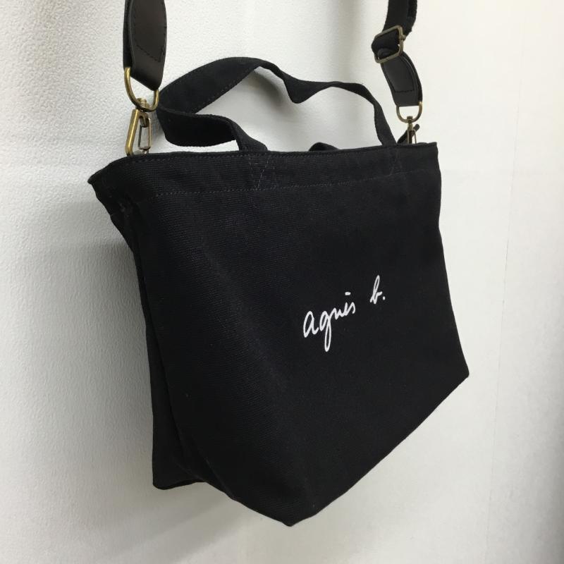 アニエス・ベー agnes b. ショルダーバッグ ショルダーバッグ ロゴ、文字 黒 / ブラック / レディース USED 古着 中古 10135128