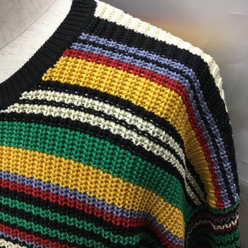 シュプリーム Supreme ニット、セーター 長袖 20aw StaticSweater ニット セーター ボーダー 長袖ニットカットソー L ボーダー柄 マルチカラー / マルチカラー / メンズ USED 古着 中古 10114800
