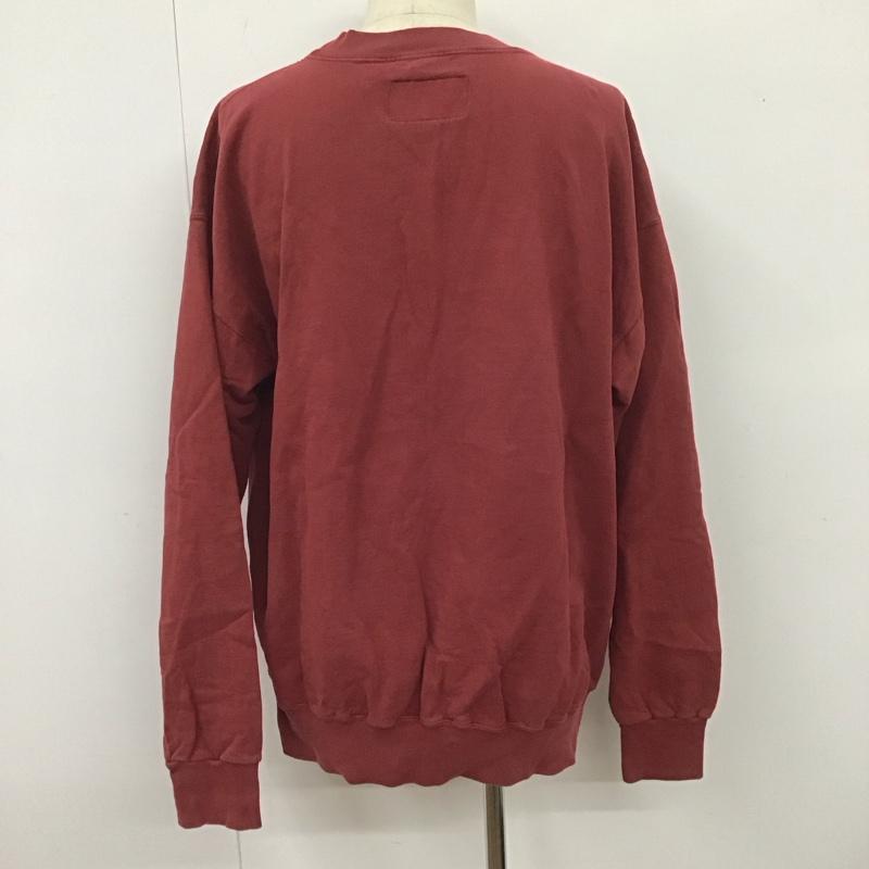 古着 USED トレーナー 長袖 長袖トレーナー スウェット 長袖カットソー クルーネックカットソー L ロゴ、文字 えんじ / ワインレッド / メンズ USED 古着 中古 10107240