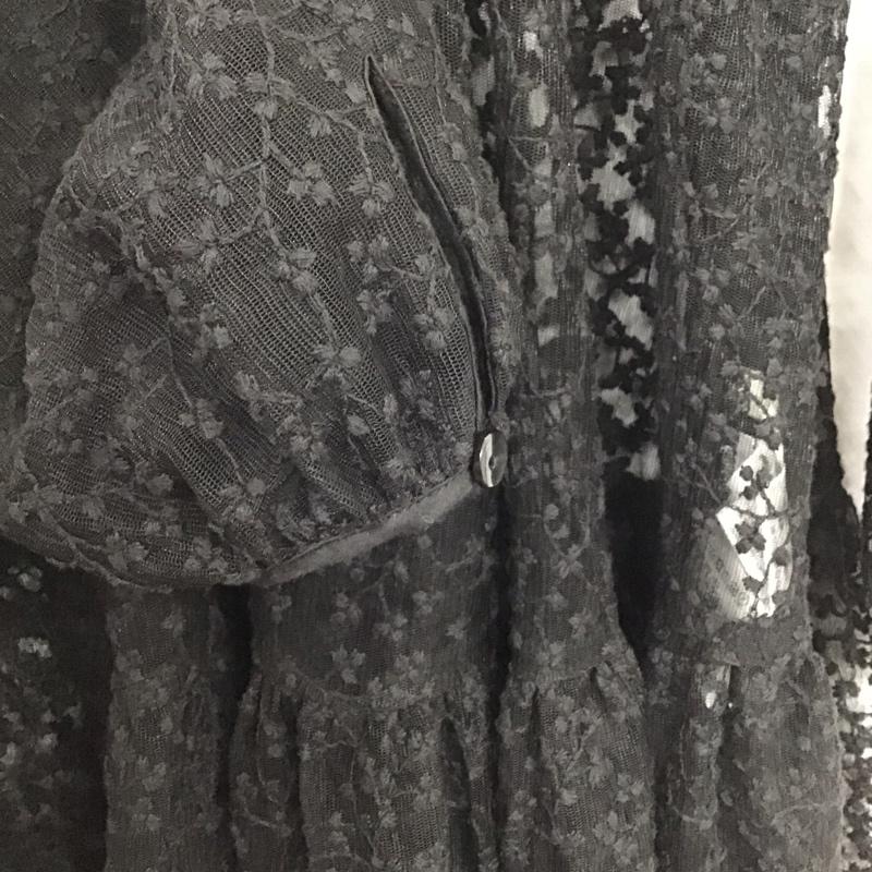 フリークスストア FREAK S STORE カーディガン 長袖 221-3149 シースルー FREE 刺繍 黒 / ブラック / レディース USED 古着 中古 10133653