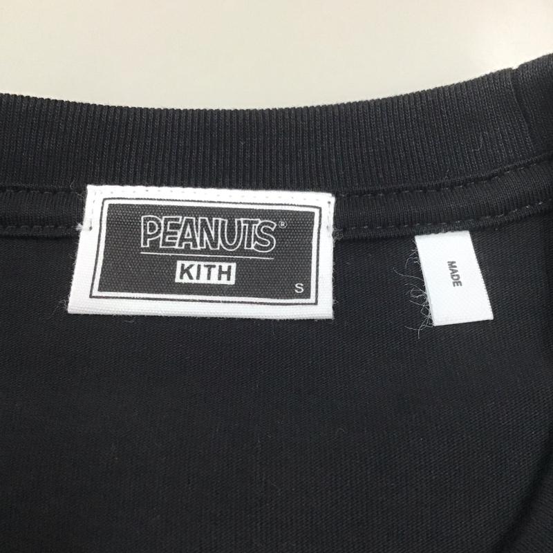キス KITH Tシャツ 半袖 半袖カットソー プリントTシャツ クルーネックカットソー ピーナッツ スヌーピー S ロゴ、文字 黒 / ブラック /  メンズ USED 古着 中古 10111012