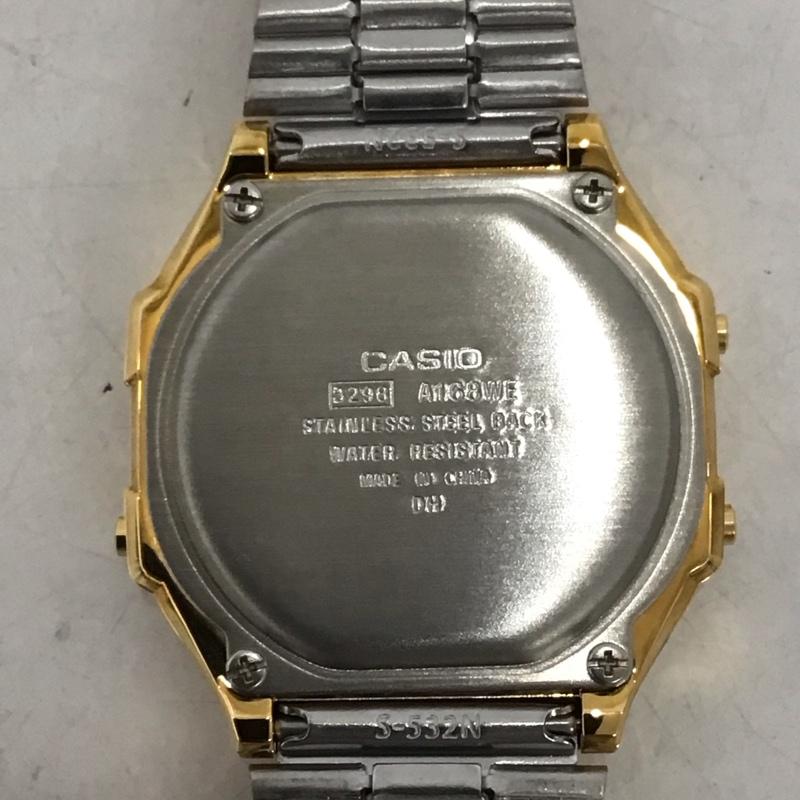カシオ CASIO 腕時計 デジタル A168WE 迷彩 箱有 ロゴ、文字 金 / ゴールド / メンズ USED 古着 中古 10134442