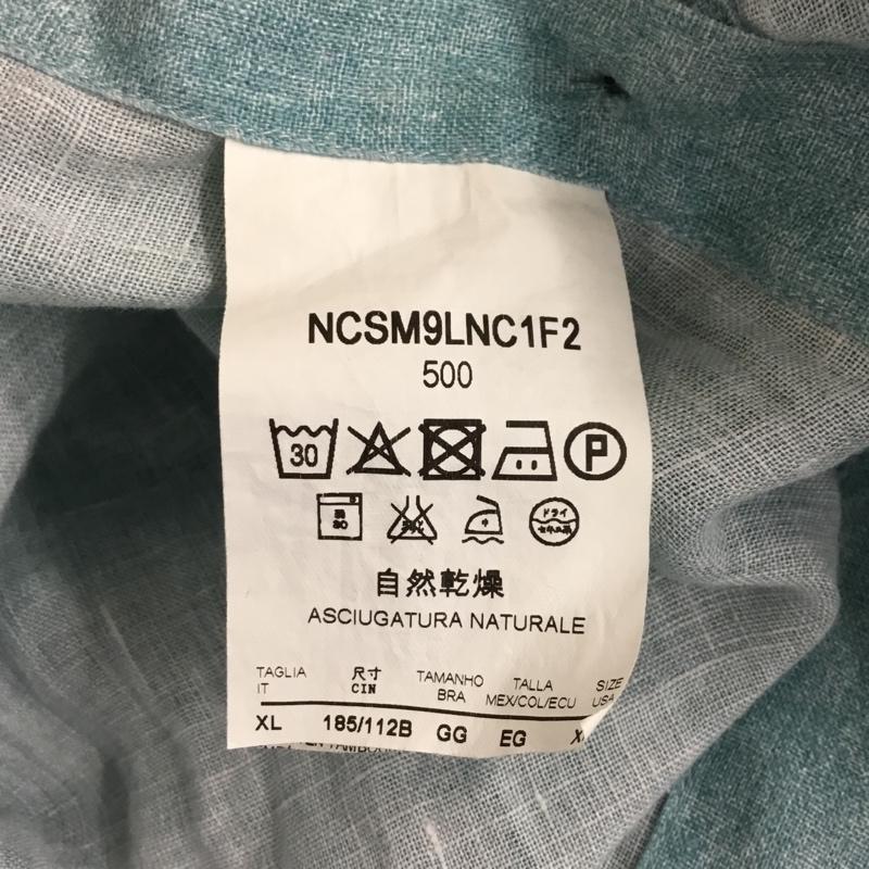 アルマーニコレッツォーニ ARMANI COLLEZIONI シャツ、ブラウス 長袖 長袖シャツ カラーシャツ ボタンダウンシャツ 長袖カットソー XL 無地 青 / ブルー /  メンズ USED 古着 中古 10110042
