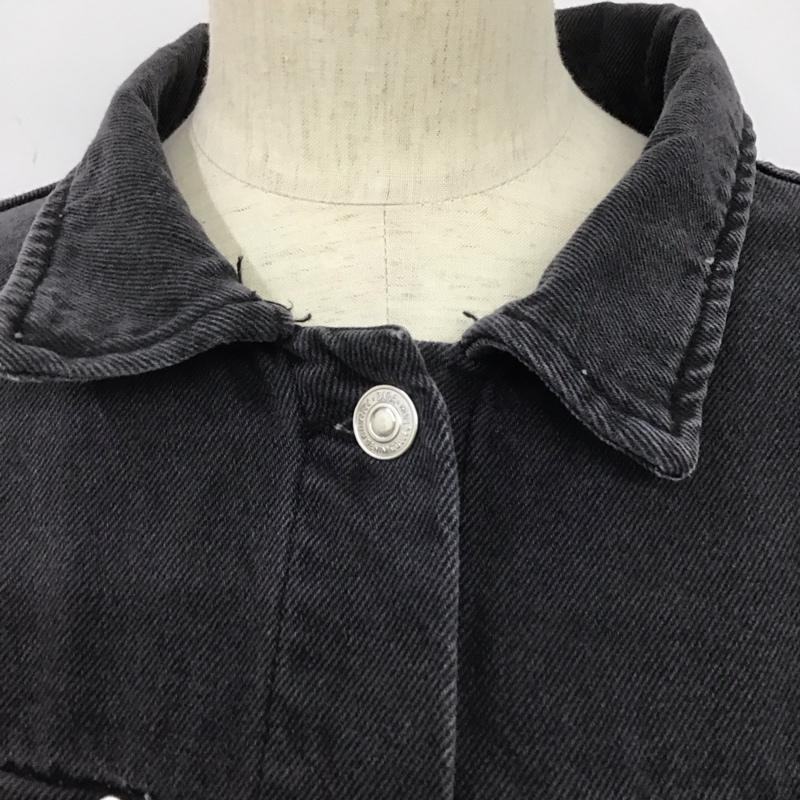 ザラ ZARA ジャケット、上着 ジャケット、ブレザー デニムジャケット M 無地 黒 / ブラック / レディース USED 古着 中古 10126565