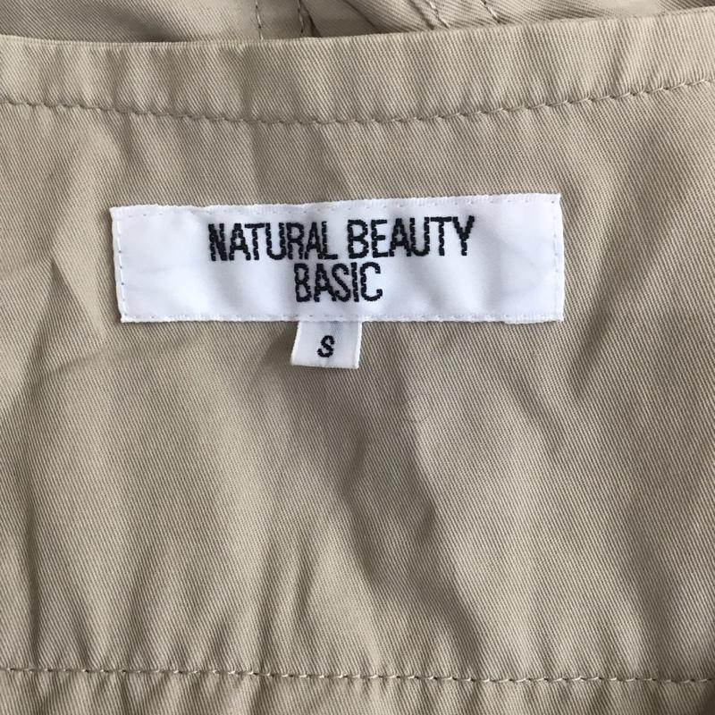 ナチュラルビューティーベーシック NATURAL BEAUTY BASIC ジャケット、上着 ジャケット、ブレザー 017-152224 ノーカラージャケット S 無地 ベージュ / ベージュ / レディース USED 古着 中古 10108606