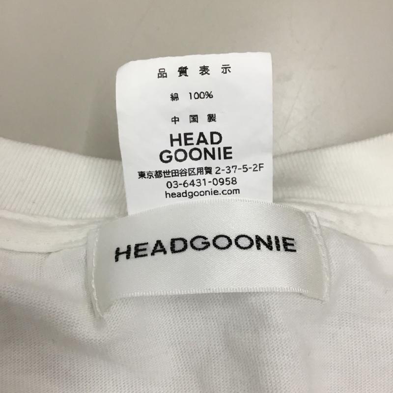 ヘッドグーニー HEADGOONIE Tシャツ 半袖 半袖カットソー プリントTシャツ クルーネックカットソー XXL プリント 白 / ホワイト / メンズ USED 古着 中古 10117533