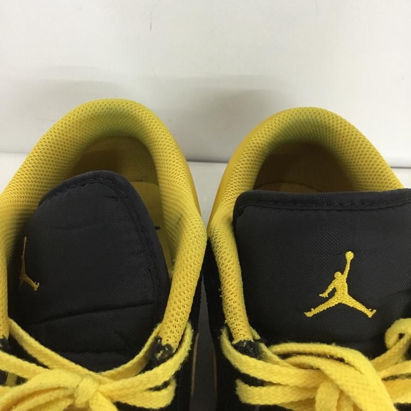 ナイキ NIKE スニーカー スニーカー 553558-072 AIR JORDAN 1 LOW 28cm 28.0cm ロゴ、文字 黒 / ブラック / X 黄 / イエロー / メンズ USED 古着 中古 10150374