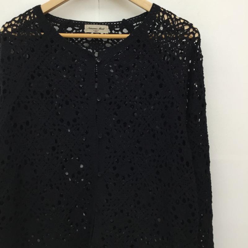 サマンサモスモス Samansa Mos2 カーディガン 長袖 FREE 花柄 黒 / ブラック / レディース USED 古着 中古 10134742