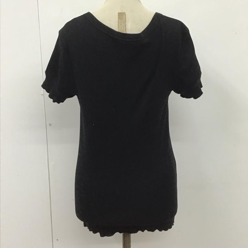 ラルフローレン RALPHLAUREN Tシャツ 半袖 KKRLKS2372 Uネック リブ L ワンポイント 黒 / ブラック / レディース USED 古着 中古 10109606