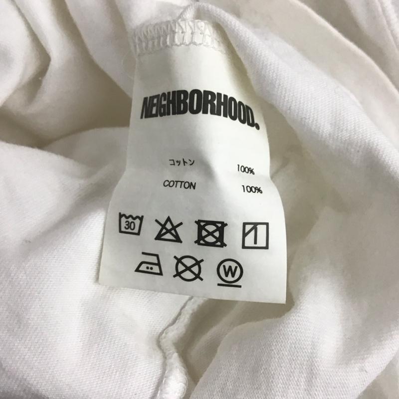 ネイバーフッド NEIGHBORHOOD カットソー 長袖 長袖カットソー クルーネックカットソー ロングスリーブカットソー プリントTシャツ S ロゴ、文字 白 / ホワイト / メンズ USED 古着 中古 10124477