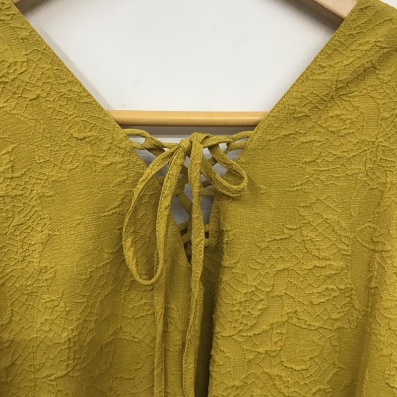 マウジー MOUSSY ワンピース ロングスカート 010aaa30-7650 ノースリーブワンピース ロングスカート フレアスカート FREE 総柄 黄 / イエロー / レディース USED 古着 中古 10135206