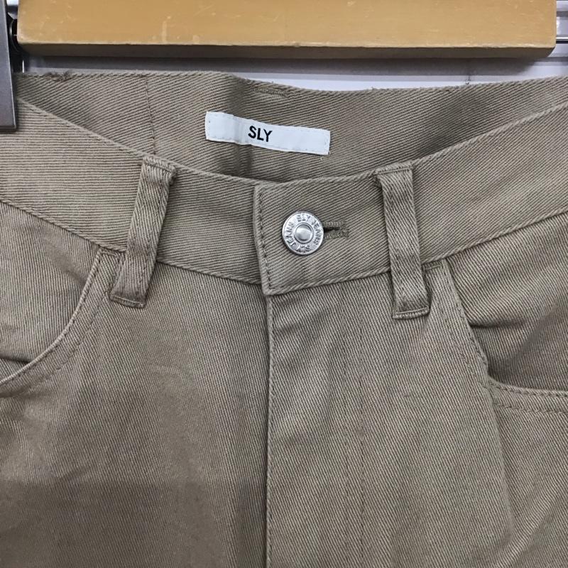 スライ SLY パンツ デニム、ジーンズ 030BSY31-3200 ハイウエストカラーワイドパンツ 0 無地 ベージュ / ベージュ / レディース USED 古着 中古 10137759