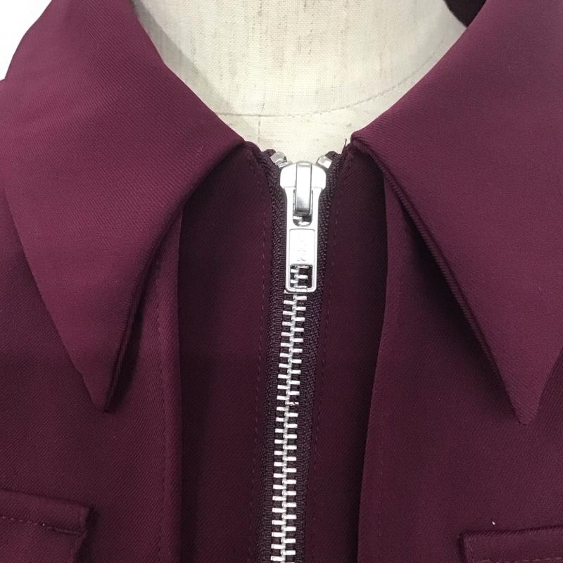 ハレ HARE ジャケット、上着 ジャケット、ブレザー ジップアップジャケット アウター カラージャケット FREE 無地 えんじ / ワインレッド / レディース USED 古着 中古 10126418