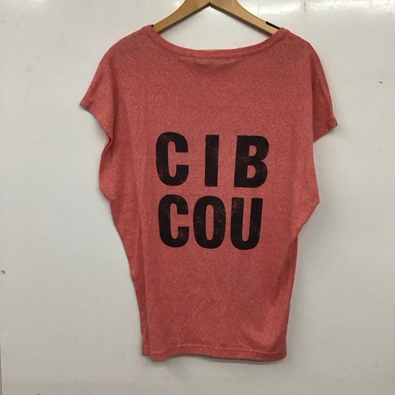 メルシーボークー mercibeaucoup, Tシャツ 半袖 プリントTシャツ クルーネックカットソー ノースリーブカットソー 1 ロゴ、文字 赤 / レッド / レディース USED 古着 中古 10136268