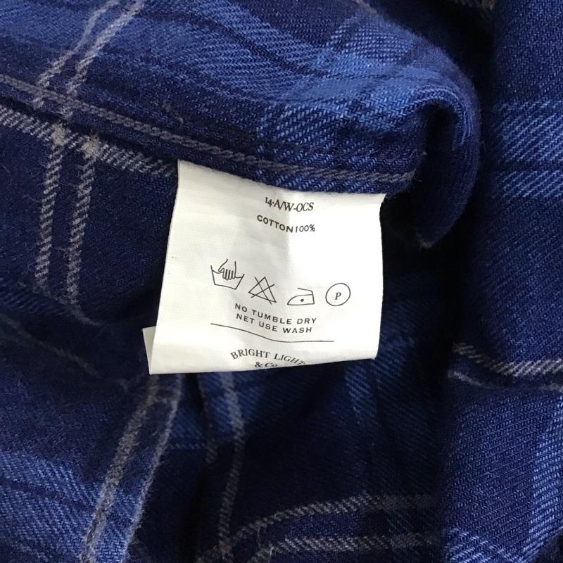 オールドジョーアンドコー OLDJOE&CO. シャツ、ブラウス 長袖 コットン 日本製 ワークシャツ チェック 青 / ブルー / X 紺 / ネイビー / メンズ USED 古着 中古 10121312