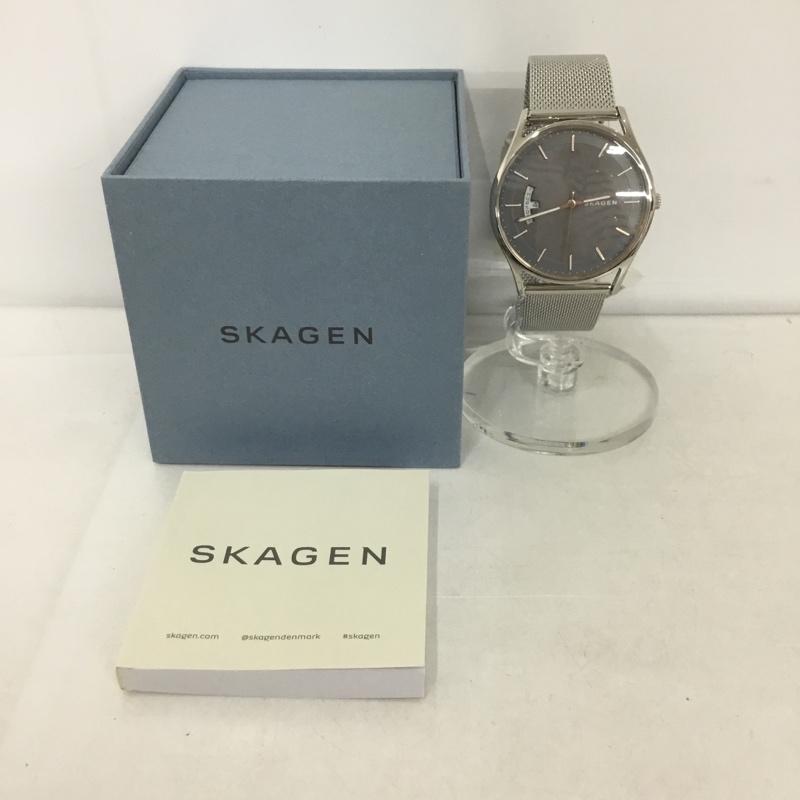 スカーゲン SKAGEN 腕時計 アナログ(クォーツ式) SKW6396 HOLST 箱有 ロゴ、文字 銀 / シルバー / メンズ USED 古着 中古 10127314