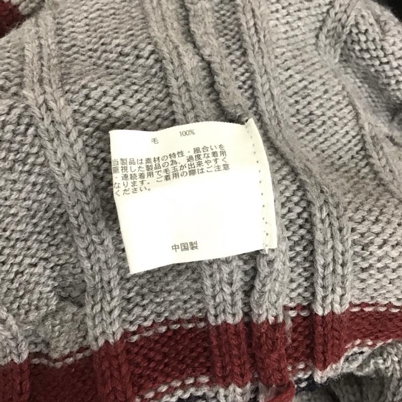 ブルックスブラザーズ BROOKS BROTHERS ニット、セーター 長袖 長袖ニットカットソー ニット セーター Vネックニット M 灰 / グレー / メンズ USED 古着 中古 10113623