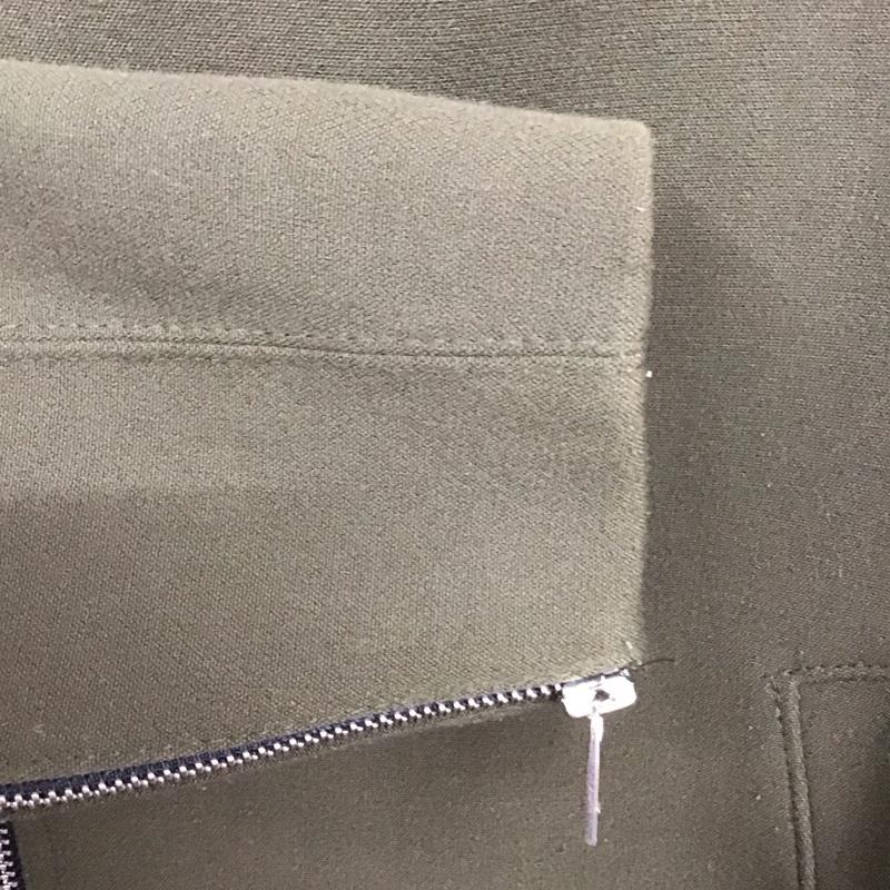 ザラウーマン ZARA WOMAN ジャケット、上着 ジャケット、ブレザー 1049/240/505 スタンドカラージャケット ライダース ショート丈 S 無地 カーキ / カーキ / レディース USED 古着 中古 10134672