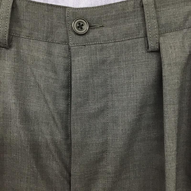 ビームス ジャパン BEAMS JAPAN パンツ スラックス スラックスパンツ ワイドパンツ センタータックパンツ M 無地 灰 / グレー / メンズ USED 古着 中古 10131475