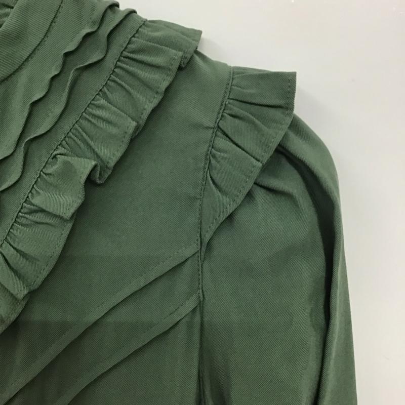 ザラ ZARA ワンピース ミニスカート XS 無地 緑 / グリーン /  レディース USED 古着 中古 10133330