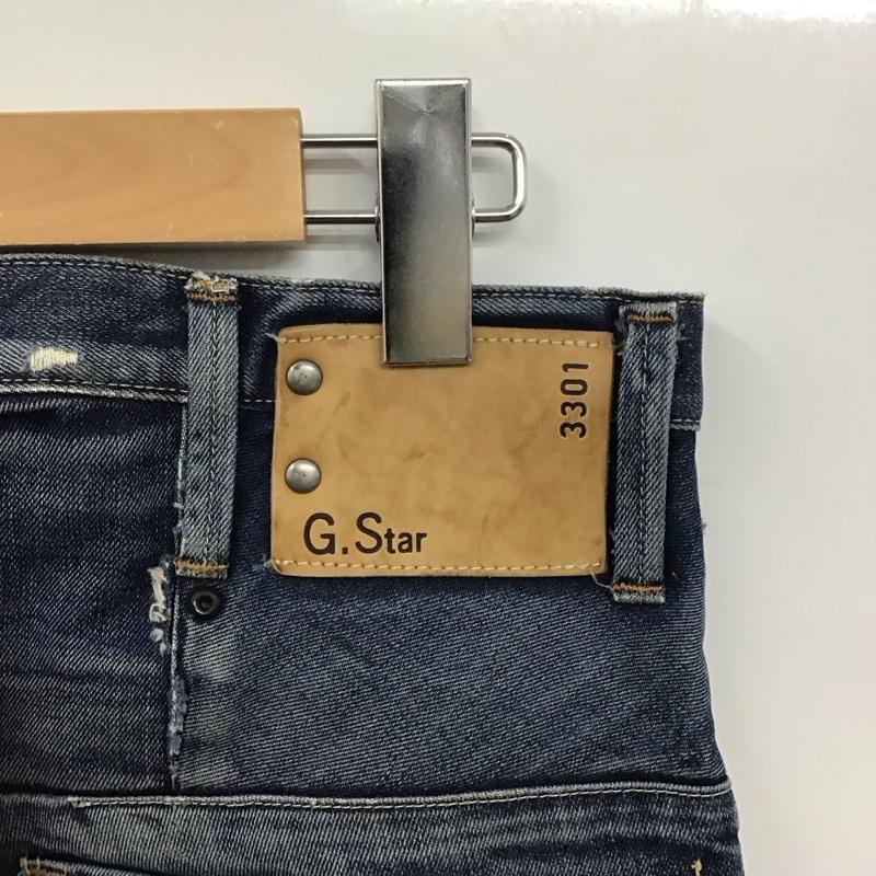 ジースターロゥ G-STAR RAW パンツ デニム、ジーンズ デニムパンツ スリムパンツ カジュアルパンツ ストレッチパンツ 29インチ 無地 インディゴ / インディゴ / メンズ USED 古着 中古 10132248