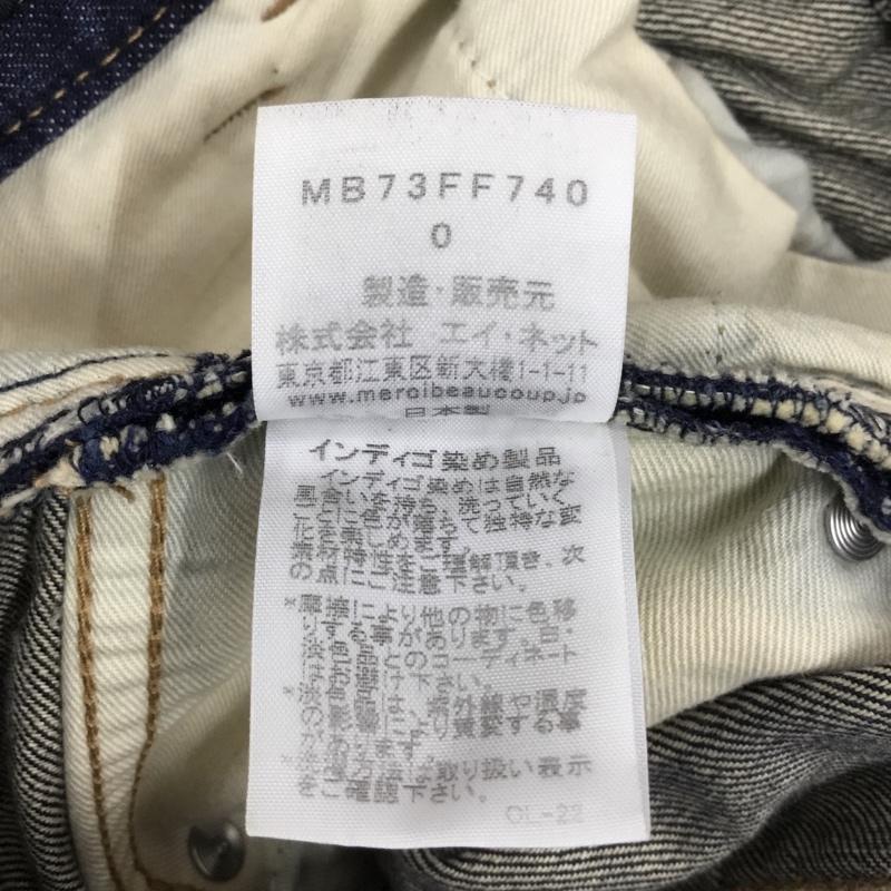 メルシーボークー mercibeaucoup, パンツ デニム、ジーンズ MB73FF740 ハイウエスト 0 無地 インディゴ / インディゴ / メンズ USED 古着 中古 10117180